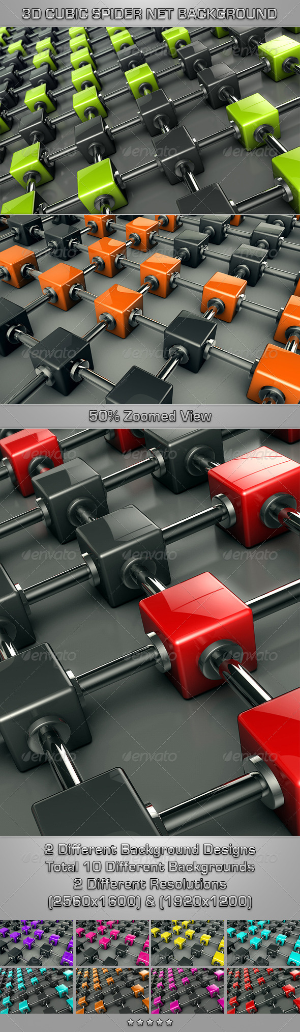 3D Cubic Spider Net Background
