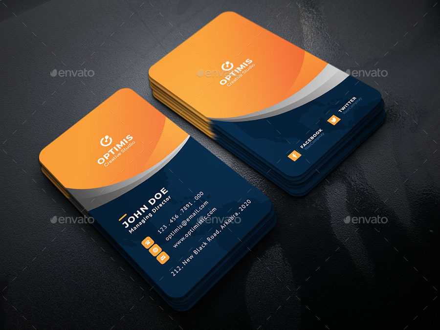 Gradient Business Card, Print Templates 