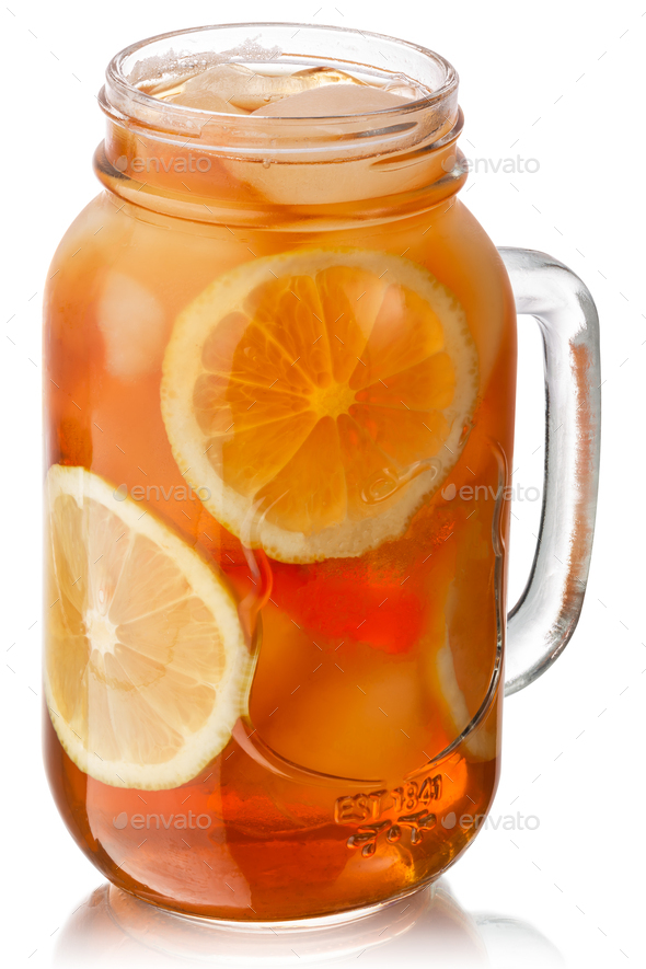 Iced Tea Pitcher Isolated Photos and Images & Pictures