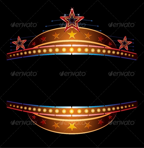 Neon with stars - Decorative Symbols Decorative