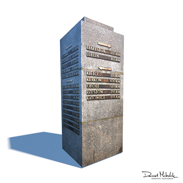 Travel Sign Monument - 3Docean 25498975