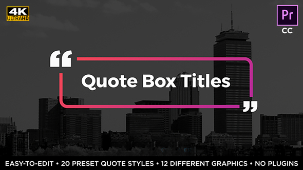Quote Box Titles & Lower Thirds • MOGRT for Premiere Pro