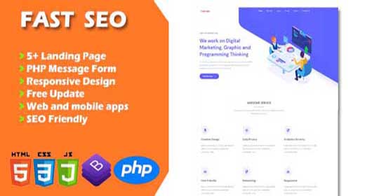 FAST SEO - landing page template