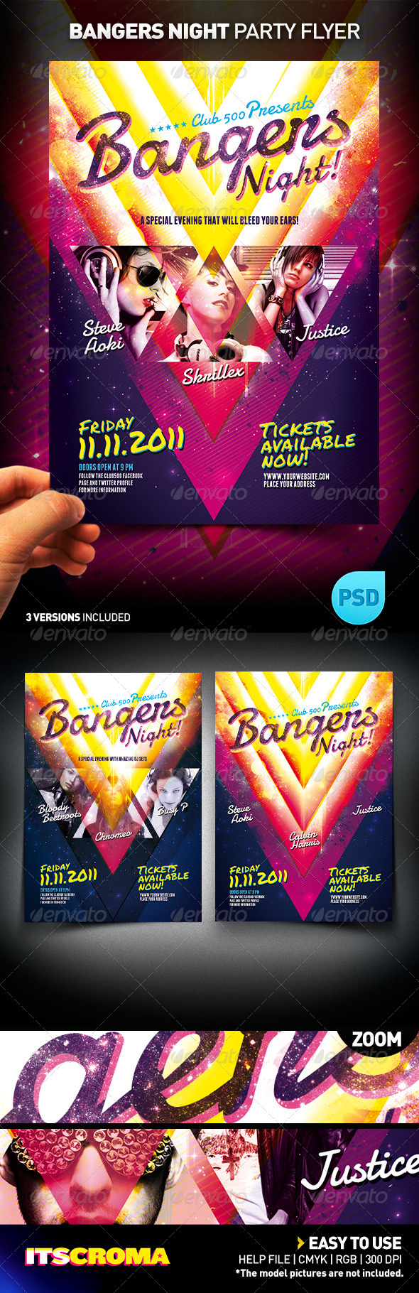 Bangers Night Party Flyer / Act 1 - Clubs & Parties Events