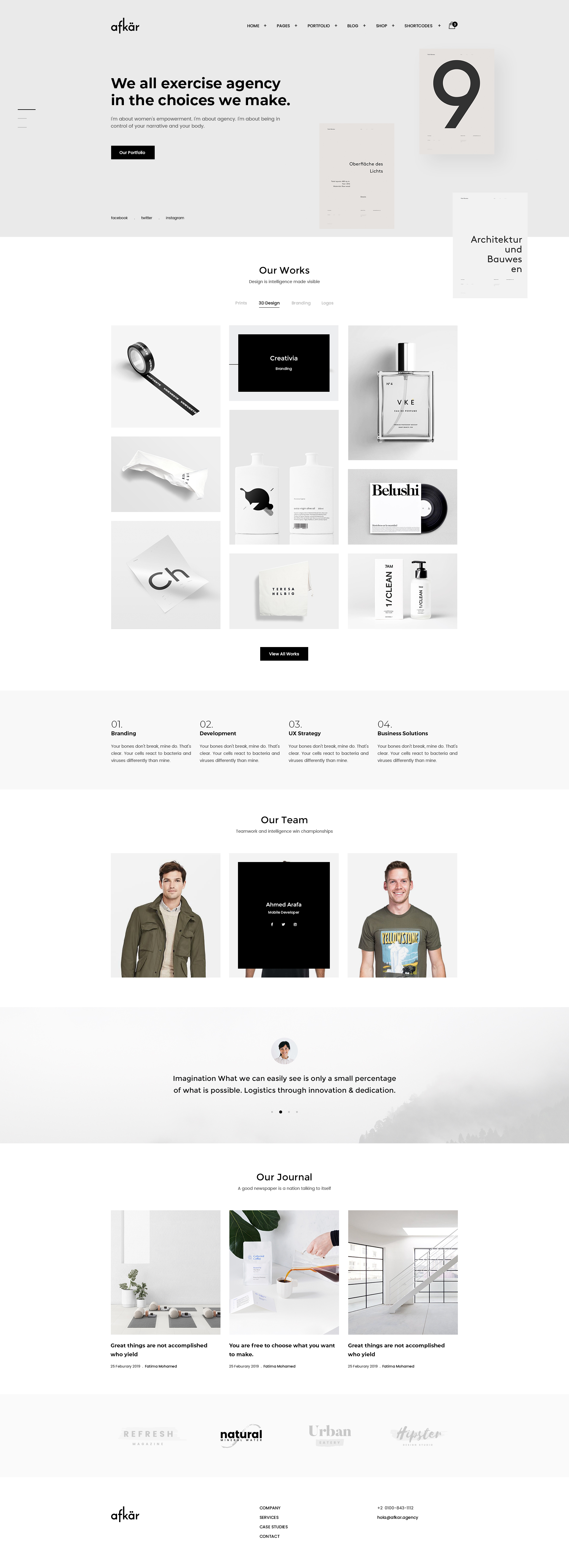 Afkar - Creative Agency & Portfolio PSD Template by creative-wp ...