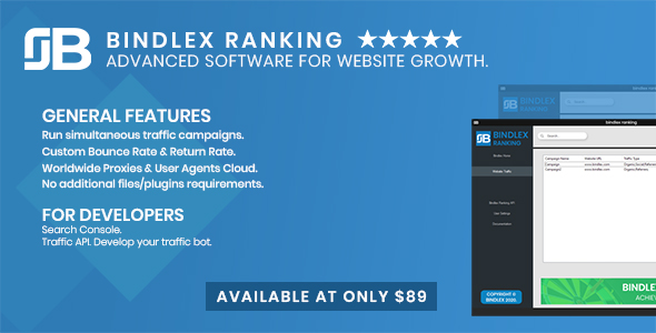 Bindlex Ranking. Advanced software for Website Growth.