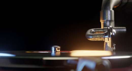 Vintage Gramophone Seamless Loop background