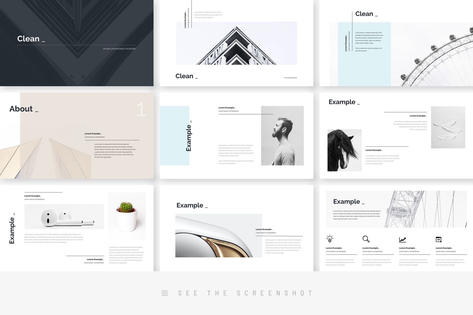 Clean Minimal PowerPoint Presentation Template, Presentation Templates