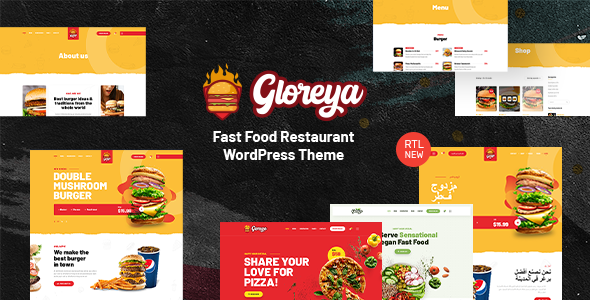 Gloreya – Fast Food WordPress Theme