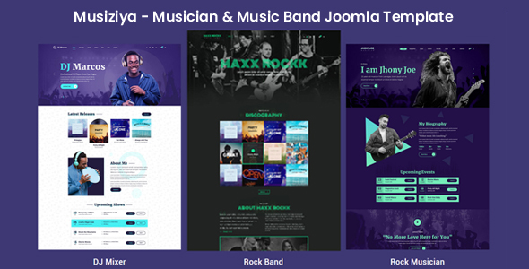Musiziya - Musician and Music Band Joomla Template