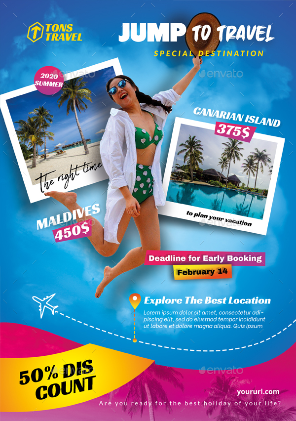 Travel Flyer, Print Templates 