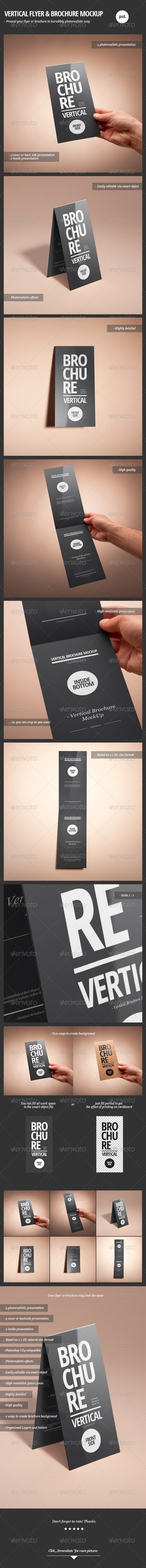 Vertical Flyer & Brochure Mock-Up