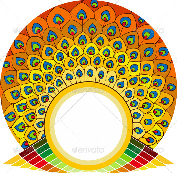 Peafowl Sing Isolated - Decorative Vectors