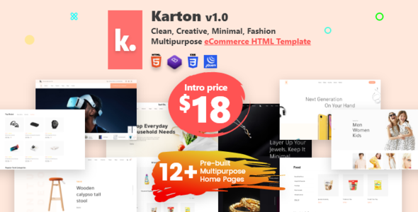 Karton | Fashion and Minimal Multipurpose eCommerce HTML5 Template
