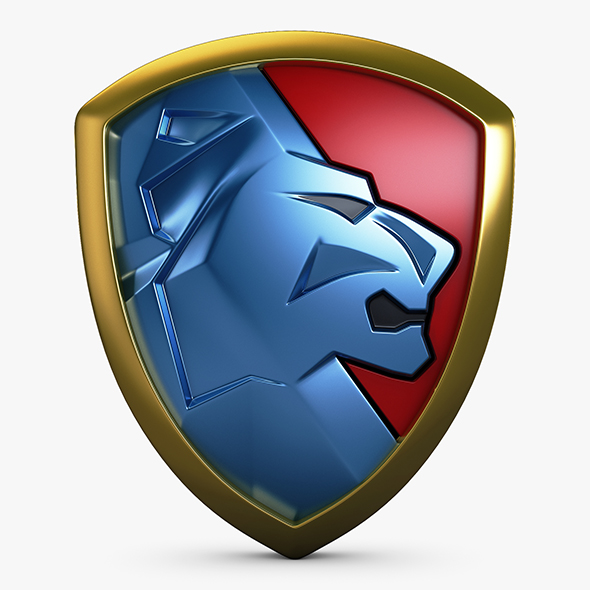 Lion Shield Insignia - 3Docean 25545371