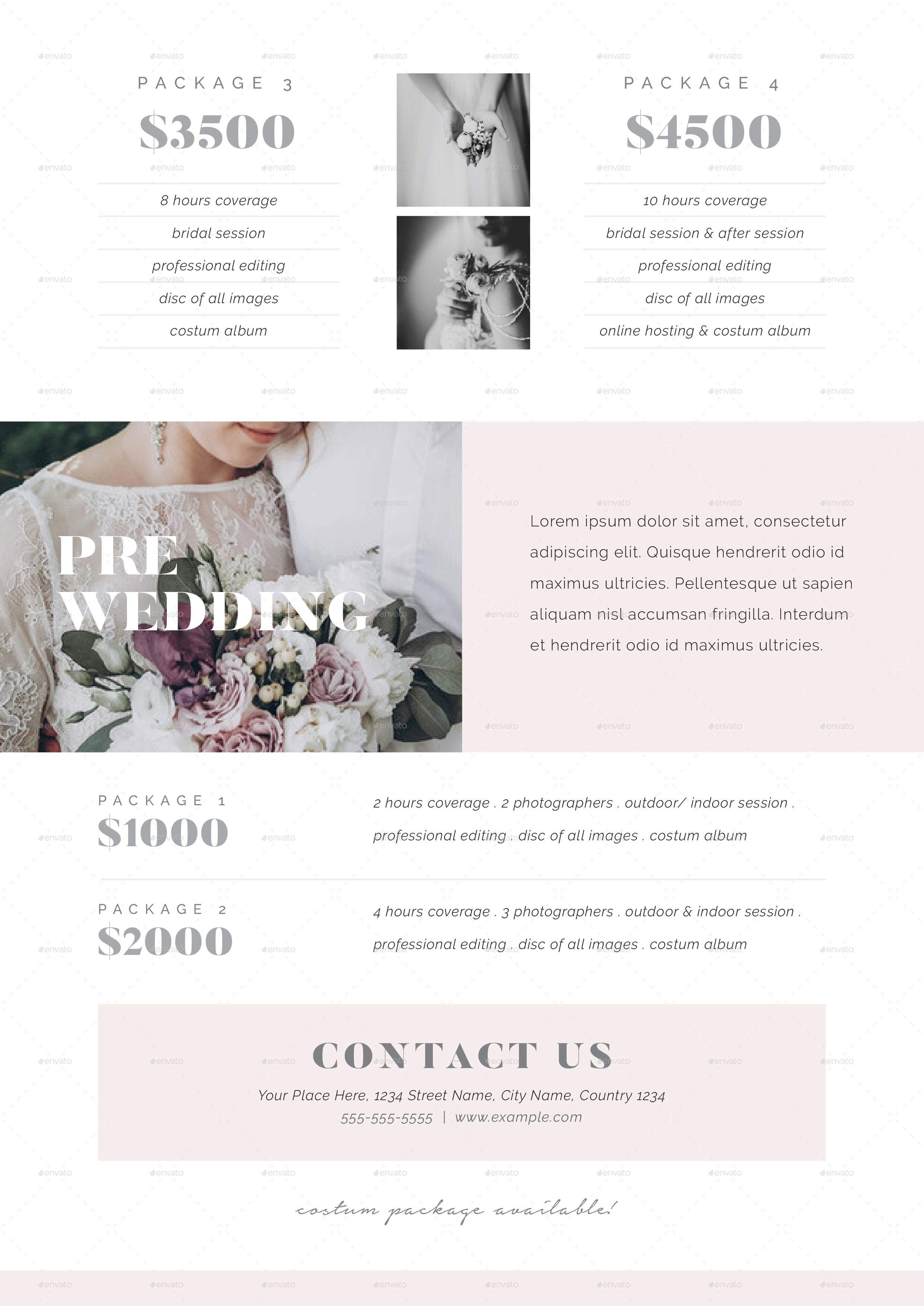 Photography Pricing Guide Template, Print Templates | GraphicRiver