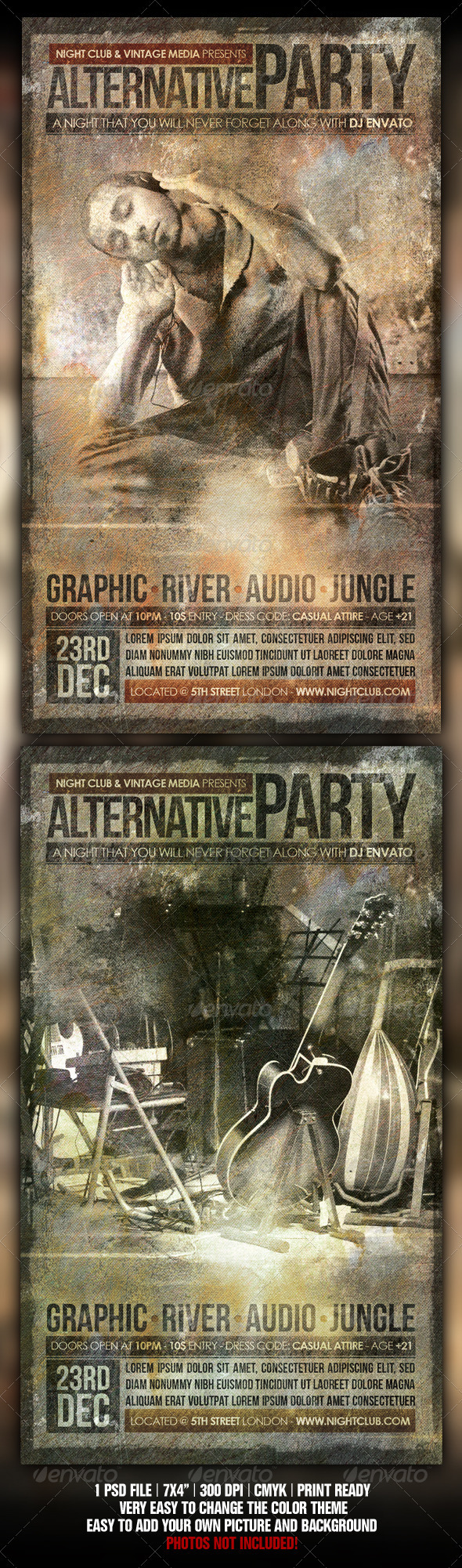 Vintage Party Flyer - Flyers Print Templates