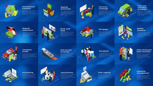 Banking And Finance Isometric Concepts