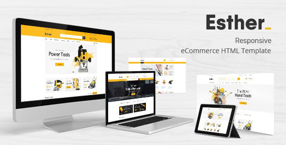 Exceptional Tools & Accessories Store HTML Template - Esther