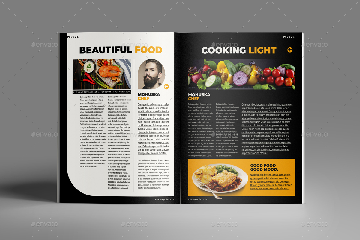 Food Magazine Template by designsoul14 | GraphicRiver