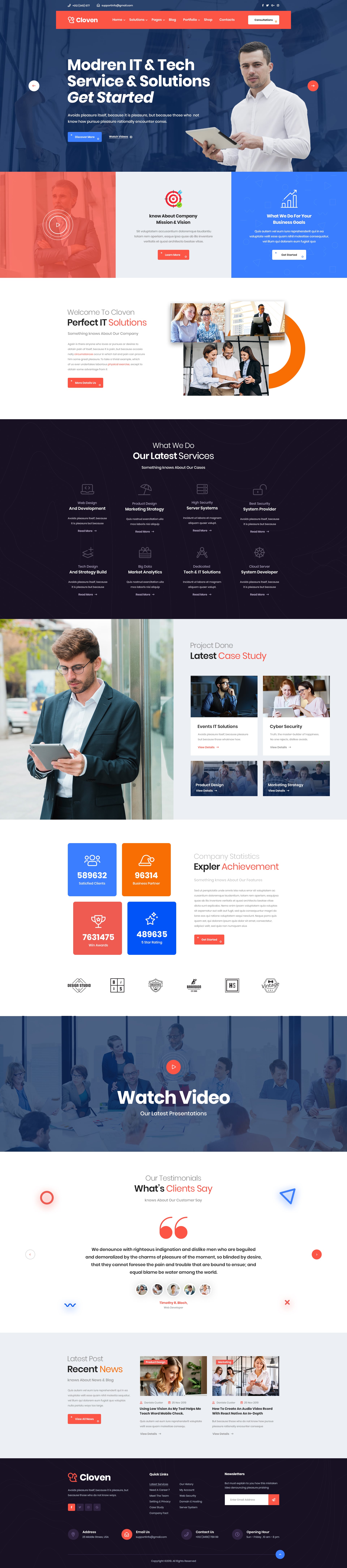 Cloven - IT Solutions And Services Company HTML5 Template by Webtend