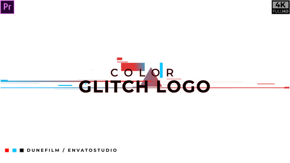 Color Glitch Logo Intro