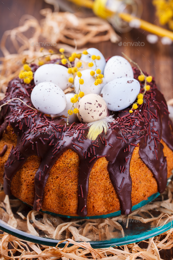 Easter cake with chocolate