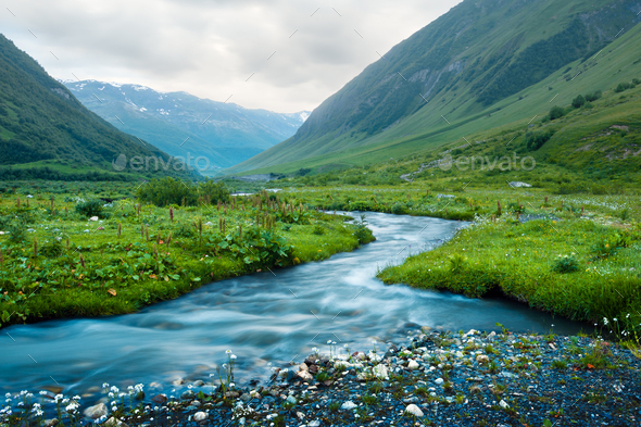 Amazing landscape with river Stock Photo by ivankmit | PhotoDune