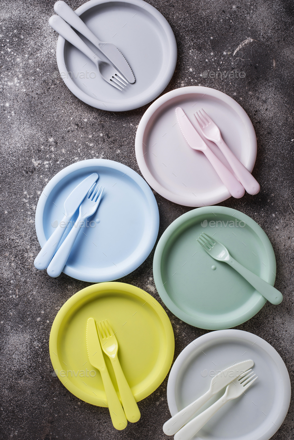 Colorful Plastic Dishes For Summer Picnic Stock Photo By Furmanphoto   DSC 0494 