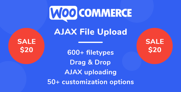 WooCommerce AJAX File Upload (600+ filetypes)