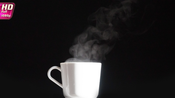 White Cup With A Hot Drink alt