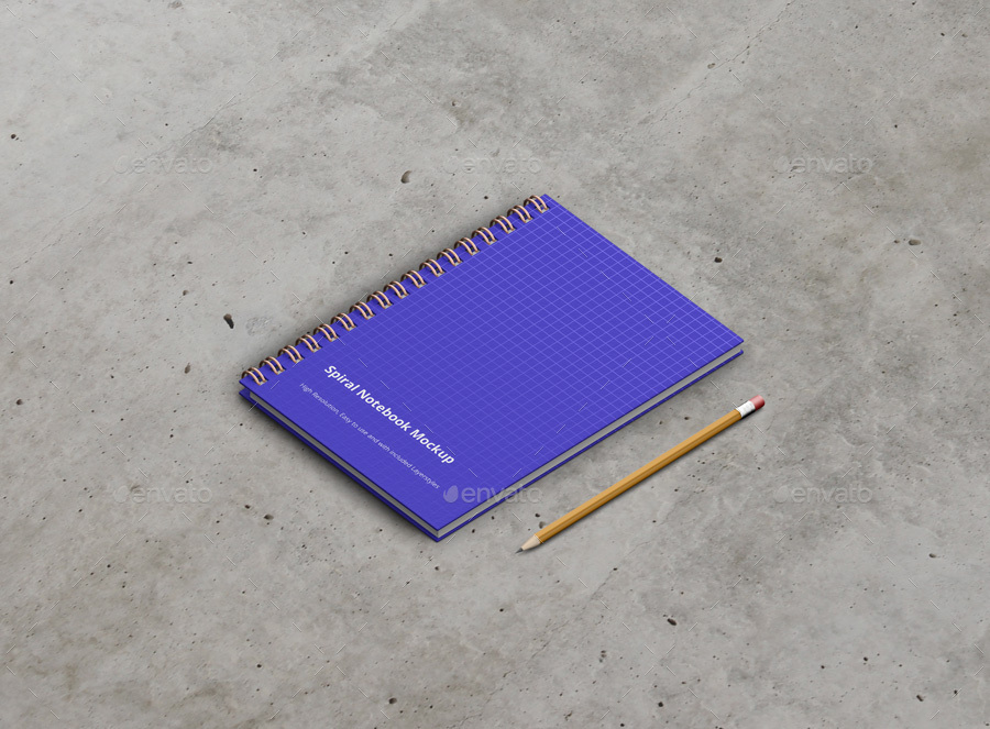 Spiral Ring Notebook Mockup, Graphics GraphicRiver