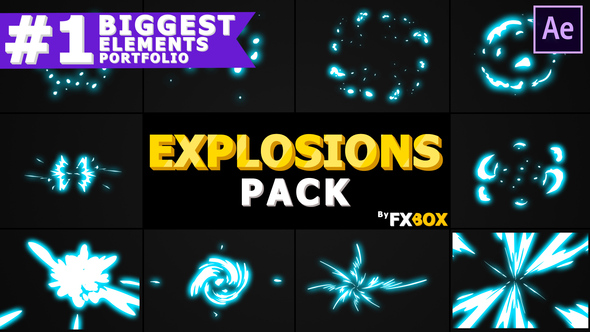 2D Explosion Elements - VideoHive 25579317
