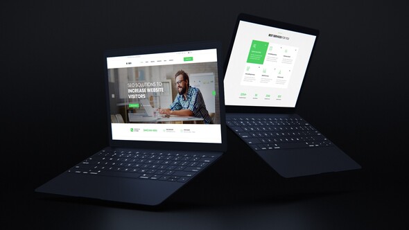 Minimalistic And Clean Website Laptop Presentation