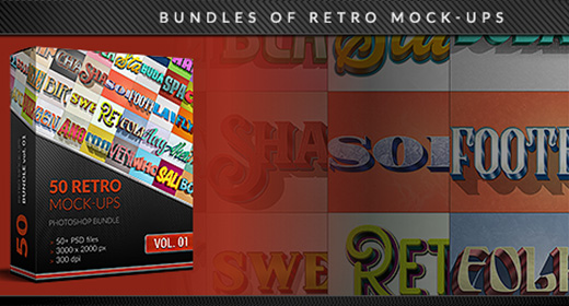 Bundles of Retro Mock-ups