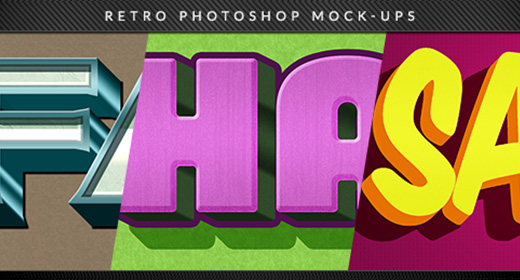 Retro Mock-ups for Photoshop