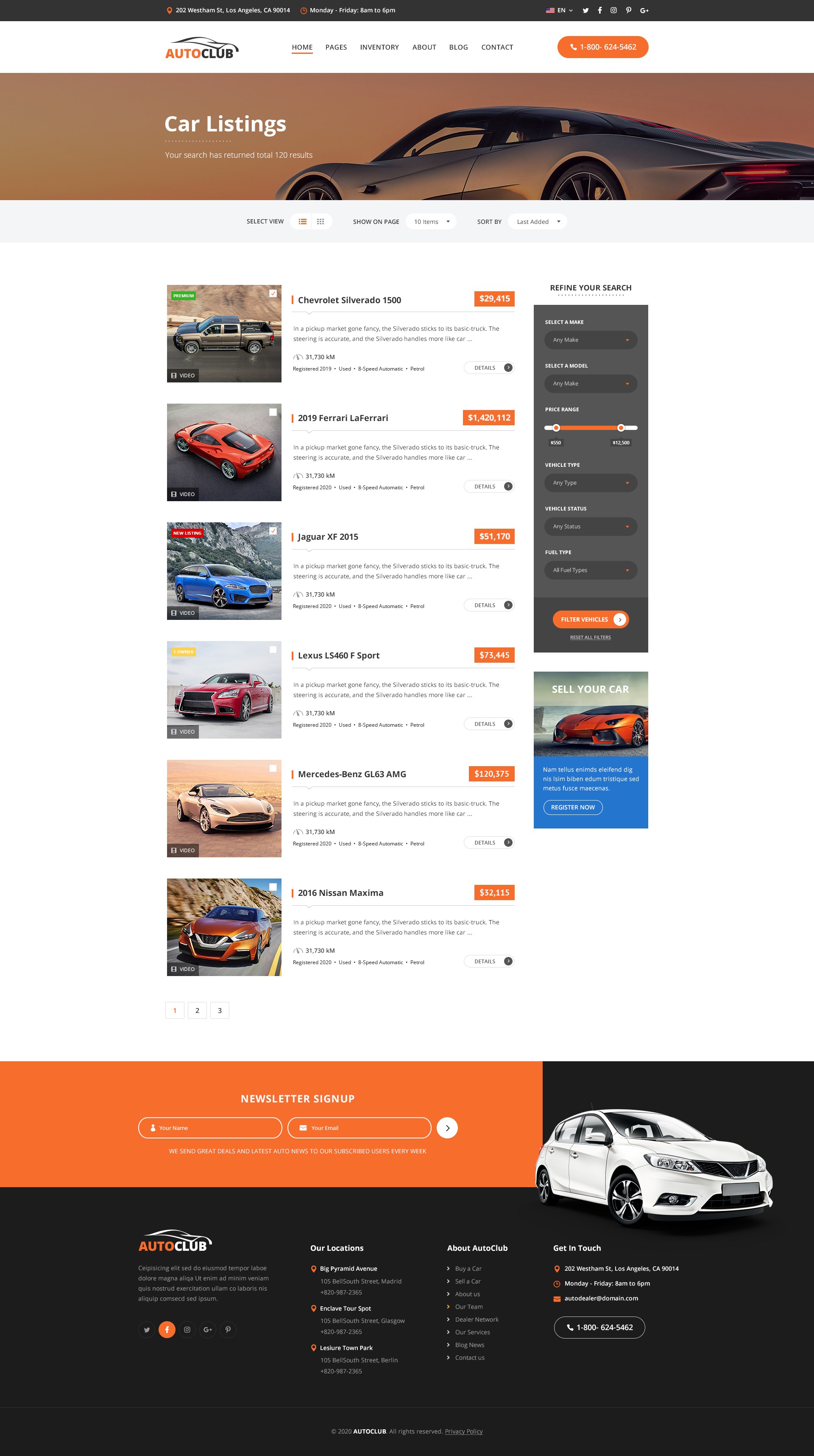 Auto Club - Dealer PSD Template by Templines | ThemeForest