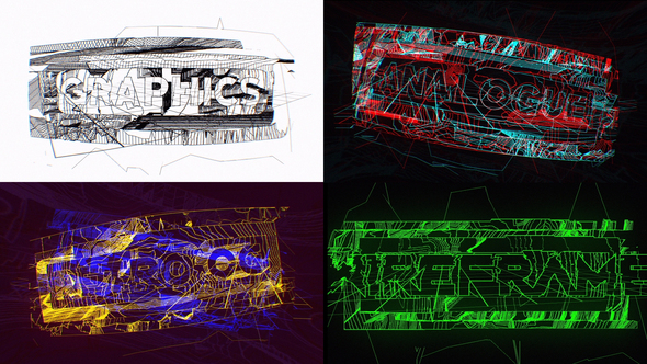 Wireframe Abstracts Title - VideoHive 25583325
