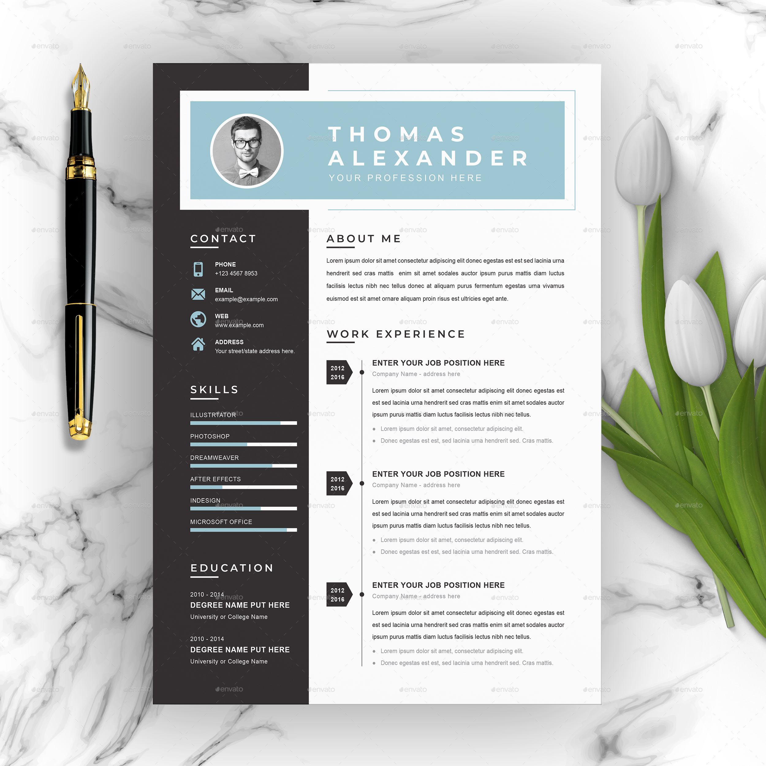 Word Resume, Print Templates | GraphicRiver