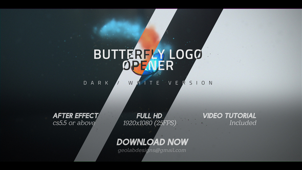 Butterfly Logo OpenerlElegant - VideoHive 25587488