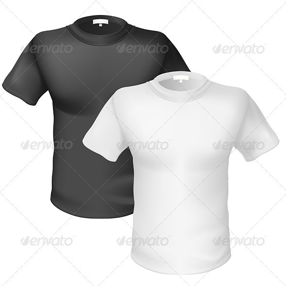 Black and white T-shirt Front View