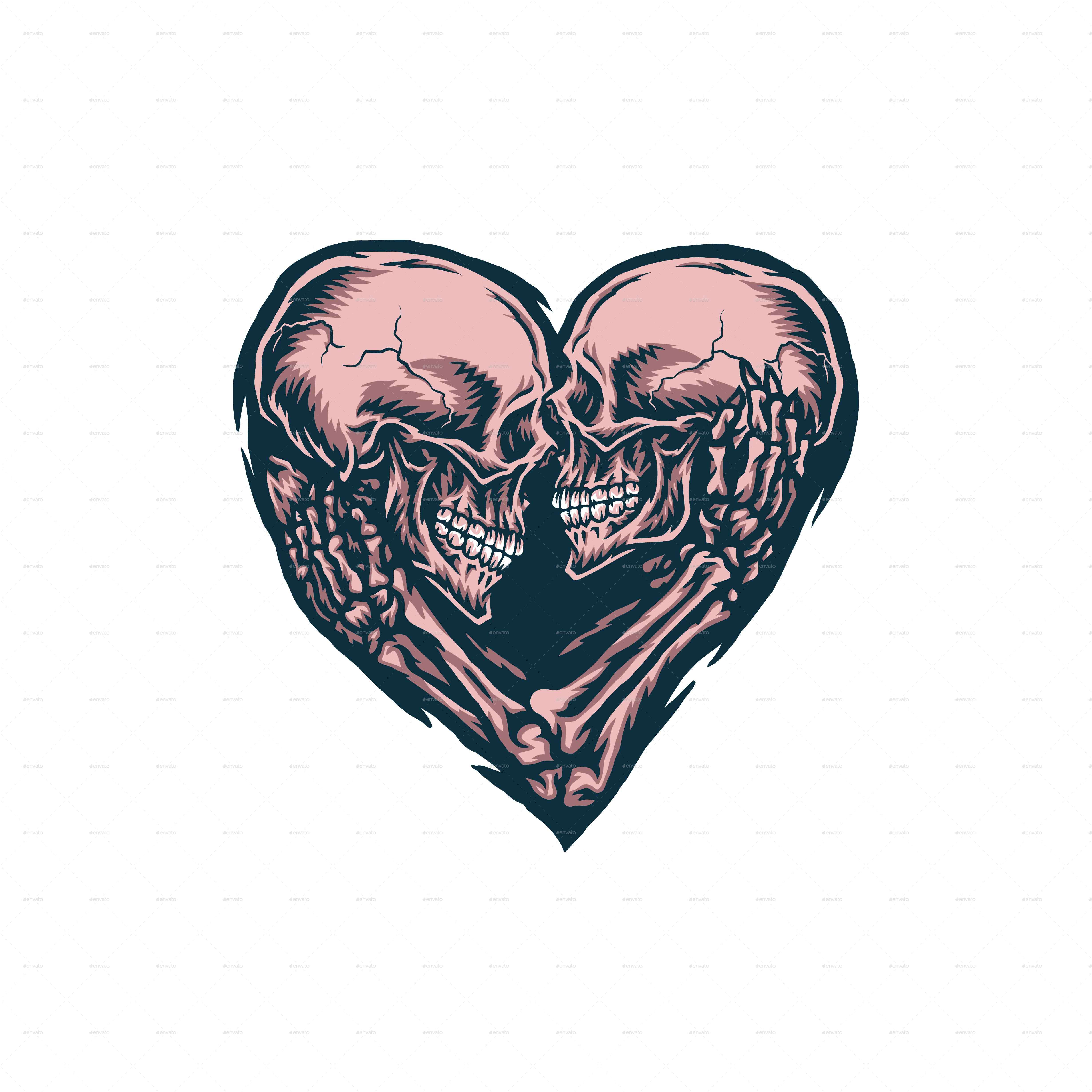 Skull Couple by Amillustrated | GraphicRiver