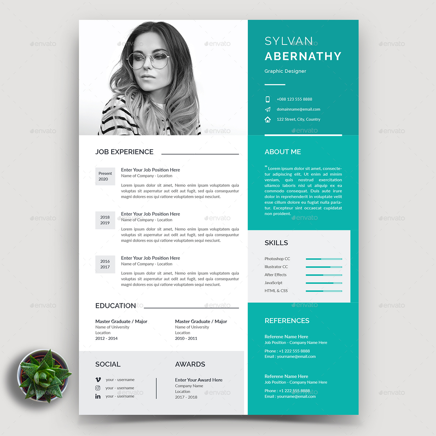 Resume/CV, Print Templates | GraphicRiver