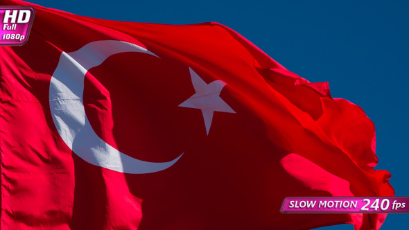 Turkish Flag Wiggles The Wind alt