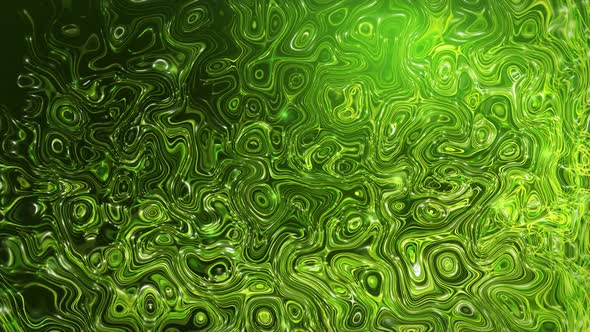 Green Background With Liquid Glass Pattern