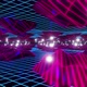 VJ 3D Synthwave style wireframe mountain terrain.  - VideoHive Item for Sale