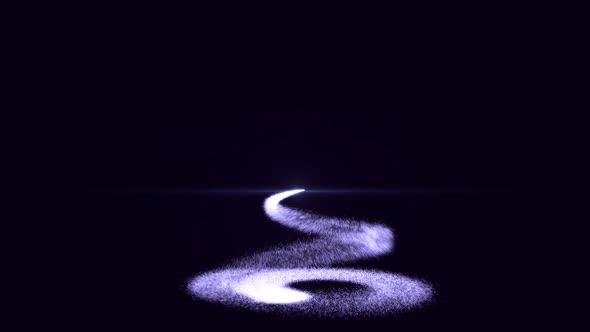 Animation with purple shape lines on a dark background.