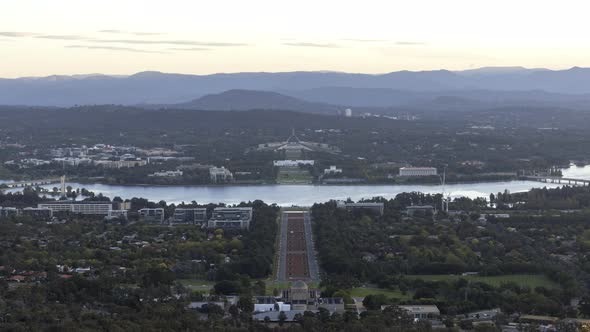 sunset time lapse of canberra from mt ainslie lookout alt