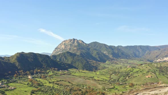 Aerial view of Tre Pizzi mountain, Aspromonte Calabria alt