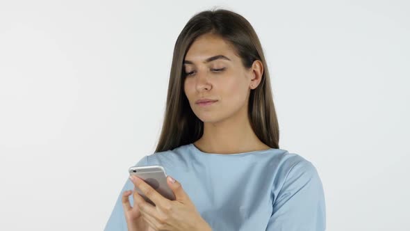 Girl Using Smartphone alt